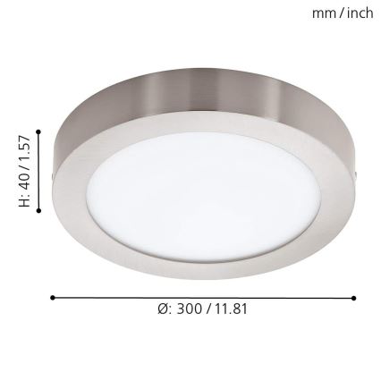 Eglo - Светодиодный потолочный RGBW-светильник с регулированием яркости FUEVA-C LED/21W/230V Bluetooth