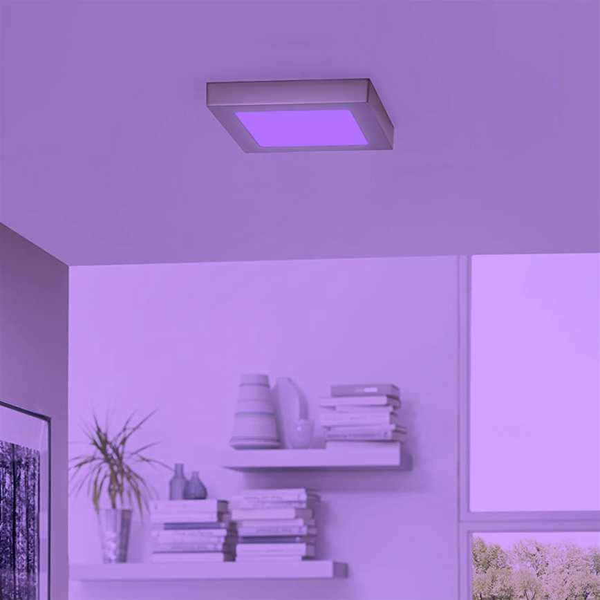 Eglo - Світлодіодний стельовий світильник RGB з регулюванням яскравості FUEVA-C LED/15,6W/230V