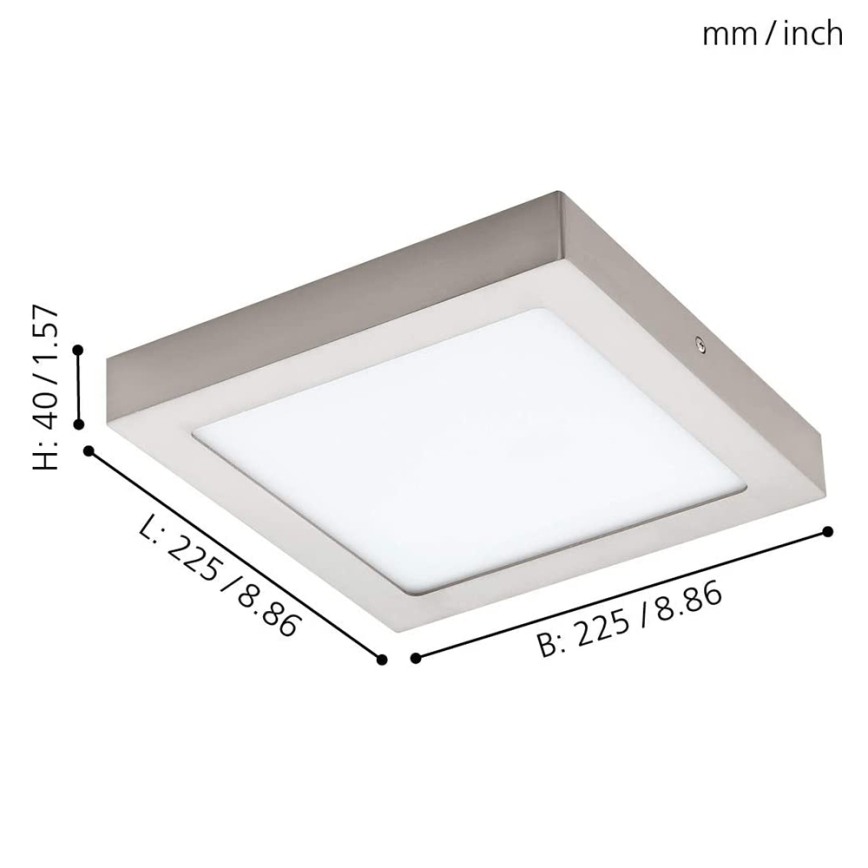 Eglo - Світлодіодний стельовий світильник RGB з регулюванням яскравості FUEVA-C LED/15,6W/230V