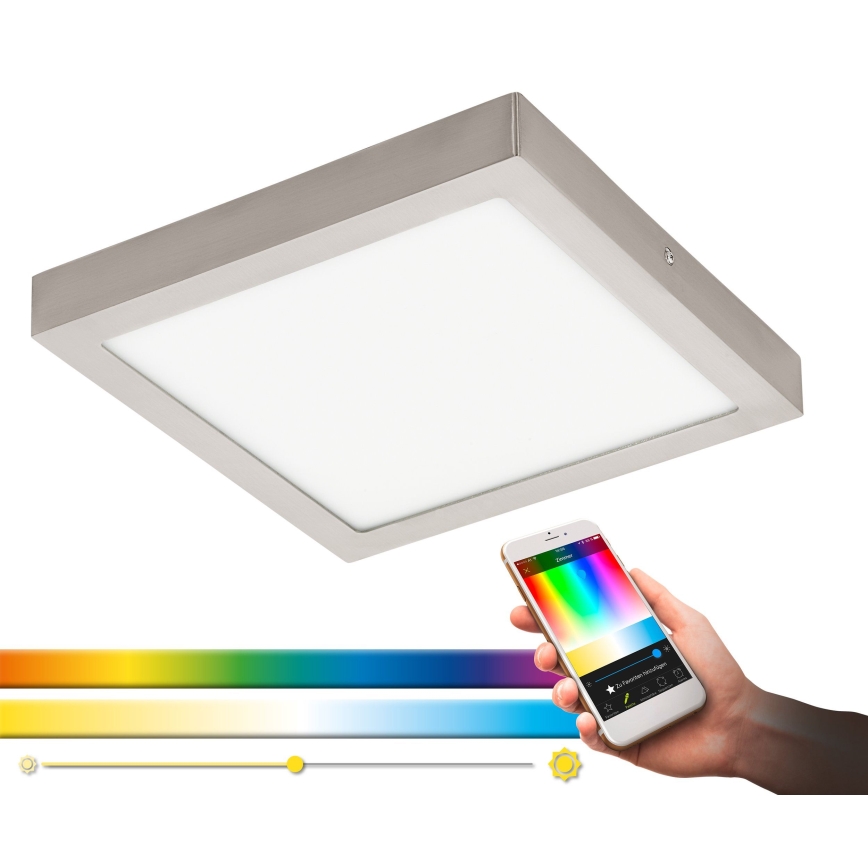 Eglo - димований стельовий світильник LED RGBW FUEVA-C LED/21W/230V 30x30 см