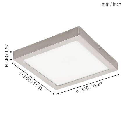 Eglo - Светодиодный потолочный RGBW-светильник с регулированием яркости FUEVA-C LED/21W/230V