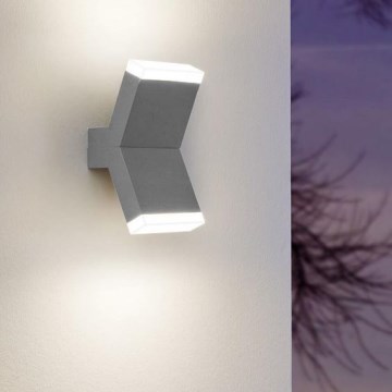 Eglo 96706 - Світлодіодний настінний світильник CANTZO 2xLED/4W/230V сірий