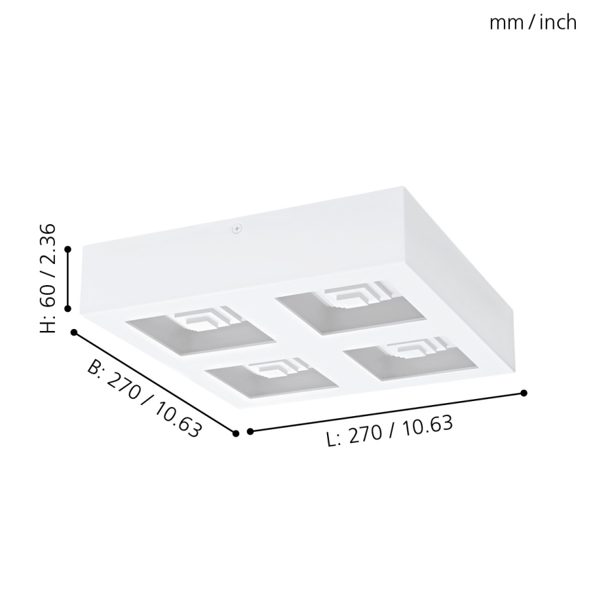 Eglo - Светодиодный потолочный светильник 4xLED/6,3W/230V