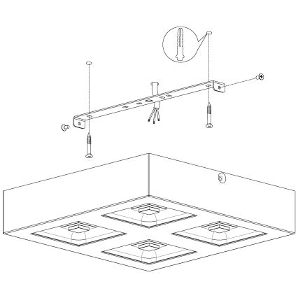 Eglo - Светодиодный потолочный светильник 4xLED/6,3W/230V