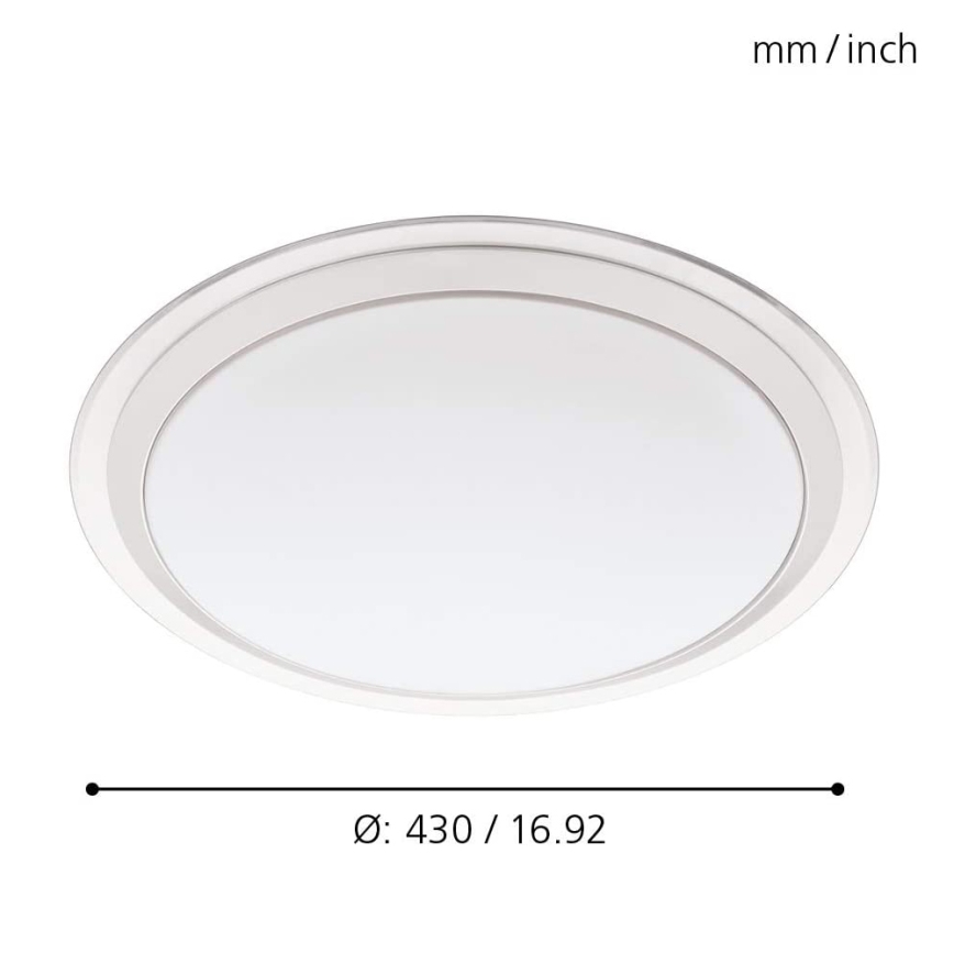 Eglo - LED з регульованою яскравістю Настінний / стельовий світильник COMPETA-C LED/17W/230V