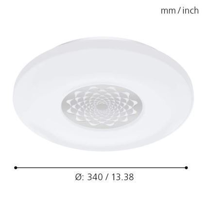 Eglo - Светодиодный настенный/потолочный диммируемый светильник CAPASSO-C LED/17W/230V