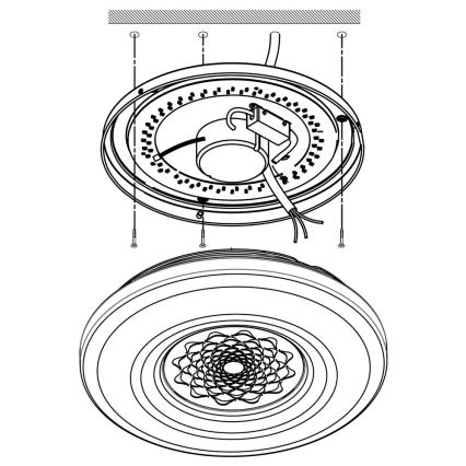 Eglo - Светодиодный настенный/потолочный диммируемый светильник CAPASSO-C LED/17W/230V