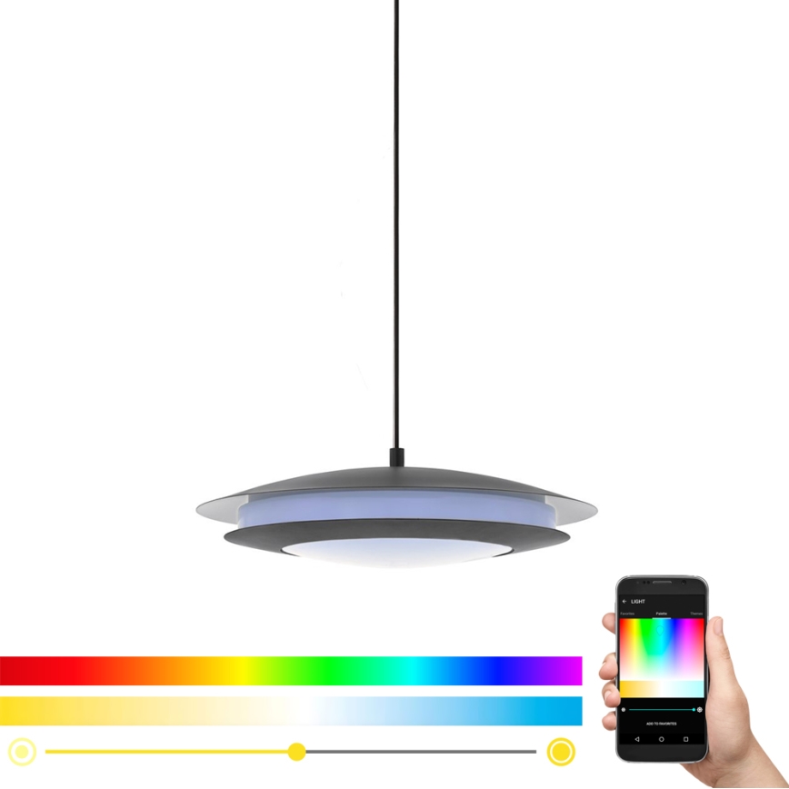 Eglo 96979 - Светодиодный подвесной RGB-светильник MONEVA-C 1xLED/27W/230V