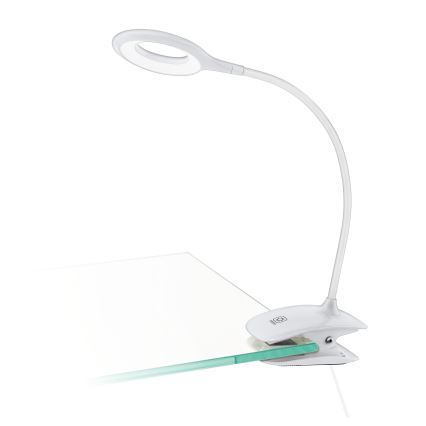 Eglo - Светодиодная лампа с зажимом и регулированием яркости 1xLED/3W/5V 500 mAh белый
