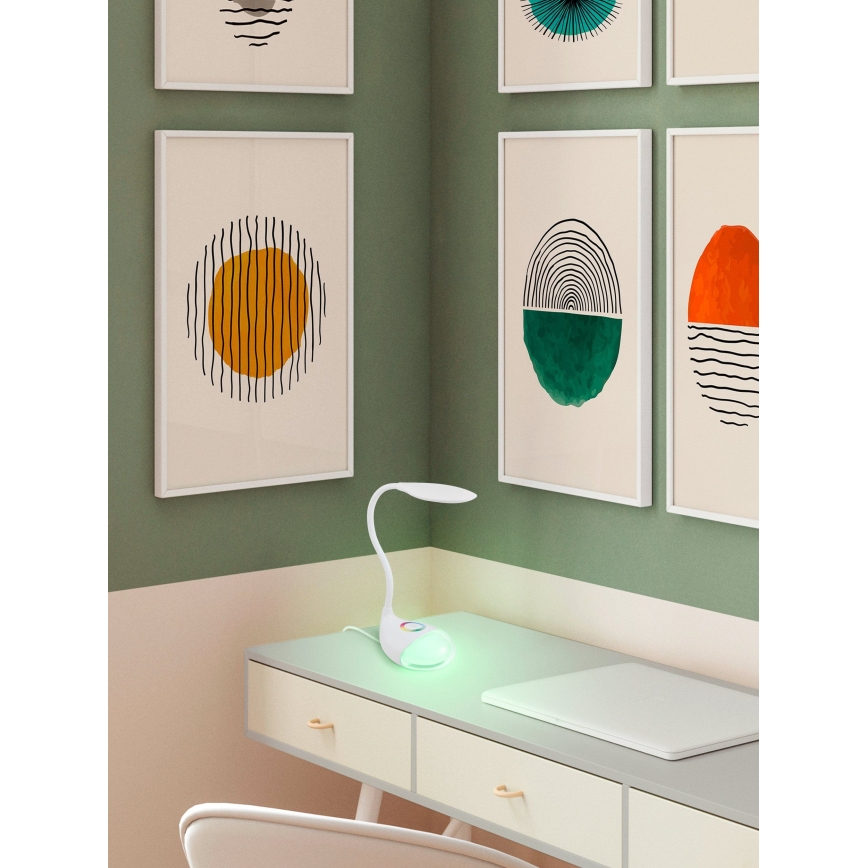 Eglo - Светодиодная настольная диммируемая лампа 1xLED/2,2W+0,3W/230V RGB