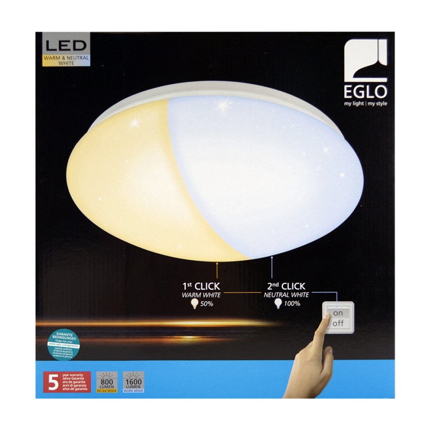 Eglo 97108 - Світлодіодний стельовий світильник GIRON-RW 1xLED/18W/230V 2700K-4000K