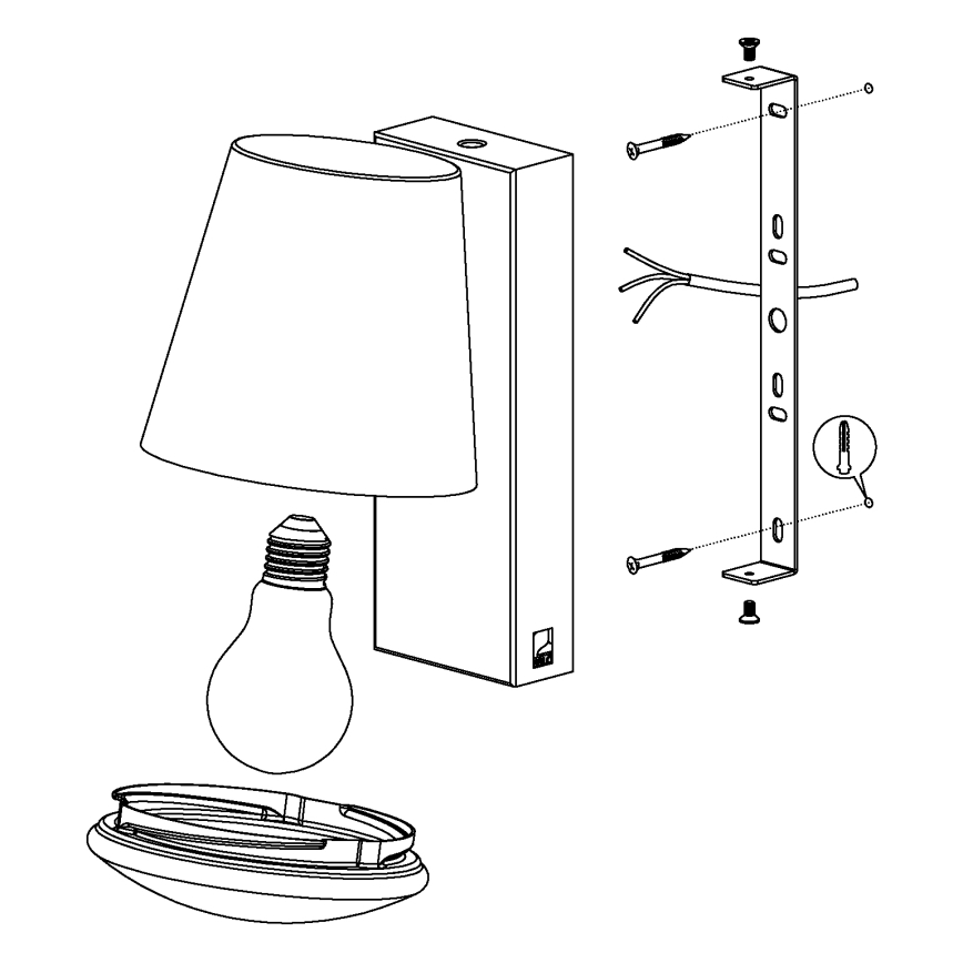 Eglo - Зовнішній настінний світильник 1xE27/10W/230V IP44