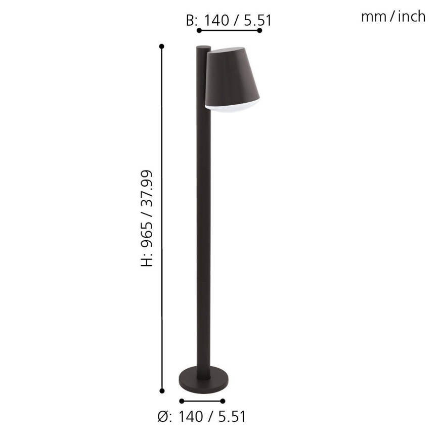 Eglo - Зовнішній світильник 1xE27/10W/230V IP44