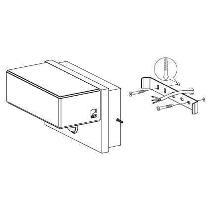 Eglo - Уличный светодиодный настенный светильник с датчиком 2xLED/5,6W/230V IP44