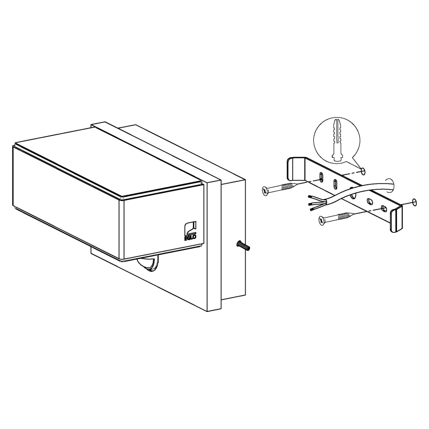 Eglo - Уличный светодиодный настенный светильник с датчиком 2xLED/5,6W/230V IP44