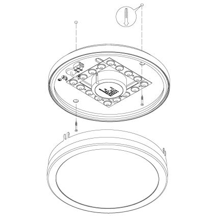 Eglo - Стельовий LED світильник для ванної з регулюванням яскравості LOCANA-C LED/14W/230V Bluetooth IP44 антрацит