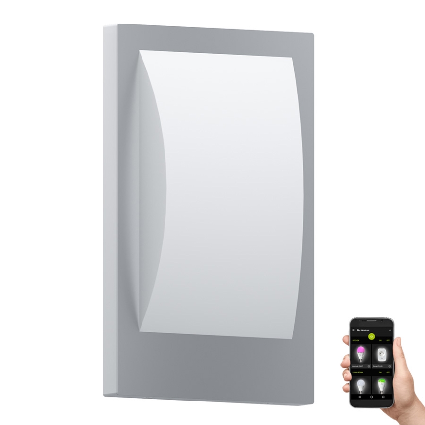 Eglo - Світильник для зовнішнього монтажу з LED, димований, 1xE27/9W/230V IP44, матовий хром