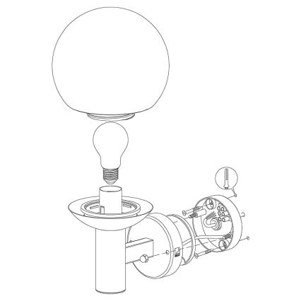 Eglo - Світильник для зовнішнього монтажу з LED-діммером NISIA-C 1xE27/9W/230V IP44