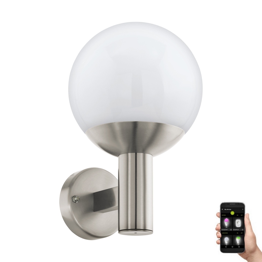 Eglo - Вуличний світлодіодний RGB настінний світильник NISIA-C 1xE27/9W/230V IP44