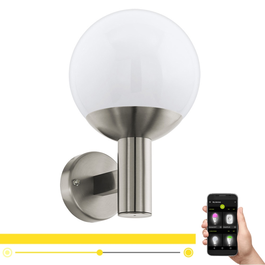 Eglo - Вуличний світлодіодний RGB настінний світильник NISIA-C 1xE27/9W/230V IP44