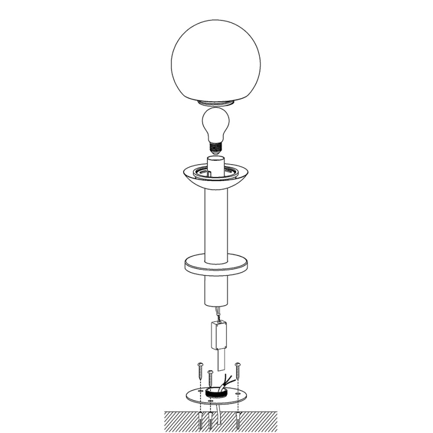 Eglo 97248 - Диммируемый светодиодный наружный светильник NISIA-C 1xE27/9W/230V 525 mm IP44