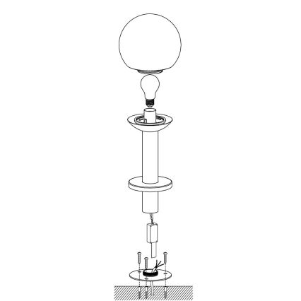 Eglo - Вулична LED лампа з регулюванням яскравості NISIA-C 1xE27/9W/230V 525 мм IP44
