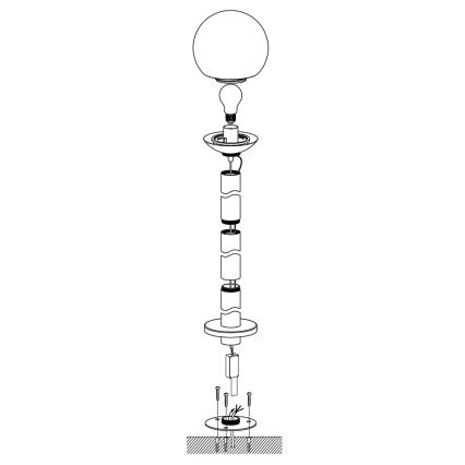 Eglo - Светодиодная уличная лампа с регулированием яркости NISIA-C 1xE27/9W/230V 980 мм IP44