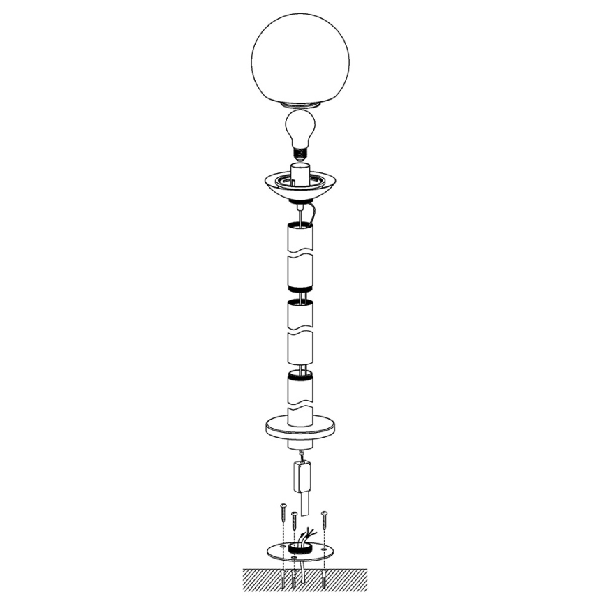 Eglo - Светодиодная уличная лампа с регулированием яркости NISIA-C 1xE27/9W/230V 980 мм IP44