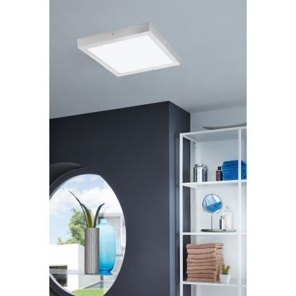 Eglo - Светодиодный потолочный угловой светильник 1xLED/25W/230V серебряный