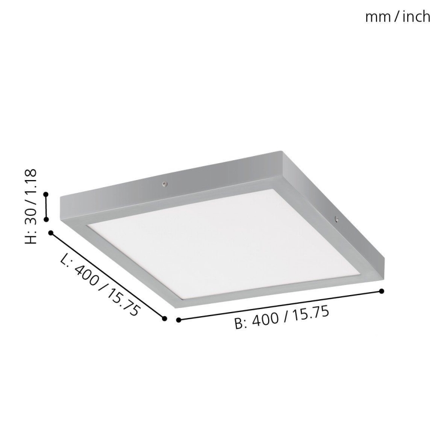 Eglo - Светодиодный потолочный угловой светильник 1xLED/25W/230V серебряный