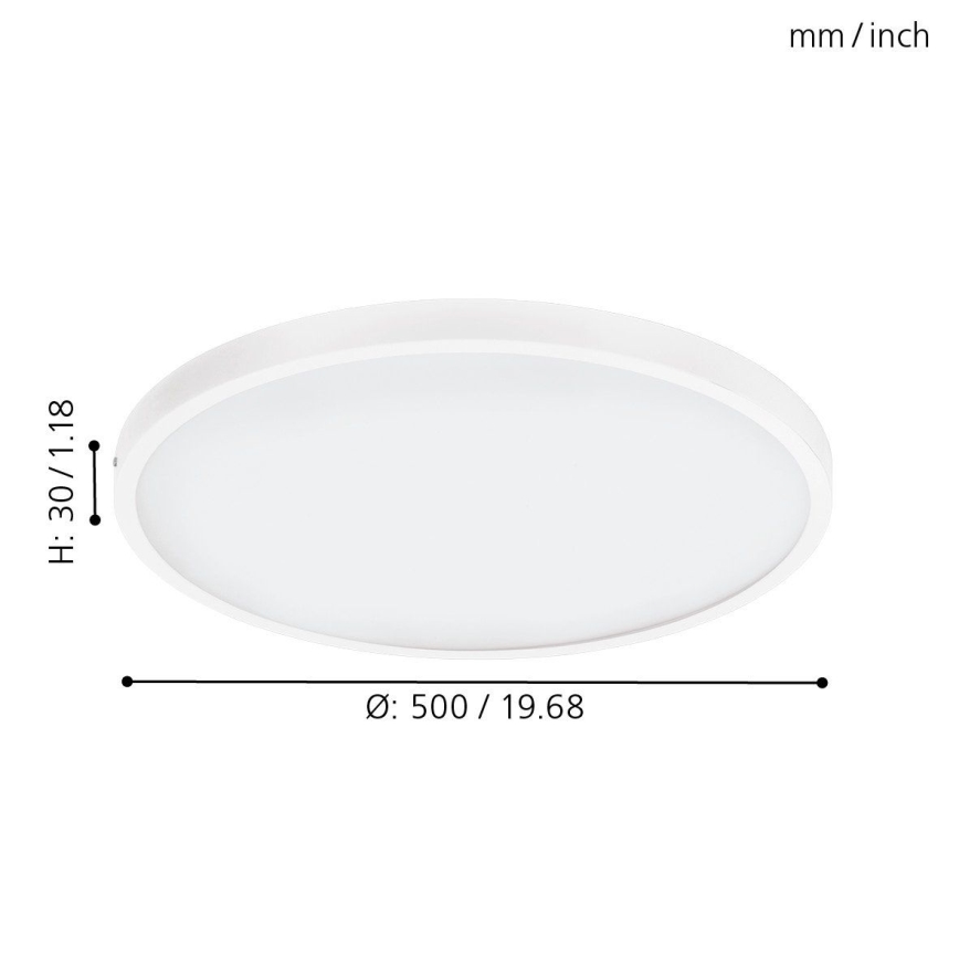 Eglo - Світлодіодний стельовий світильник з регульованою яскравістю 1xLED/25W/230V