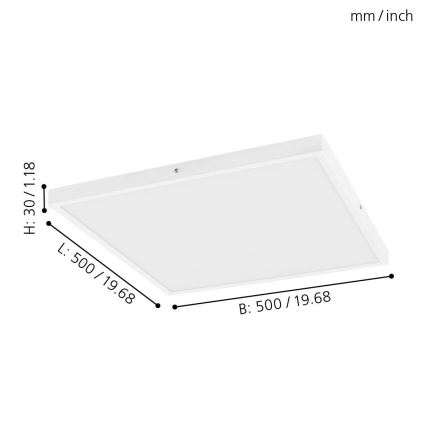 Eglo - Світлодіодний стельовий світильник з регульованою яскравістю 1xLED/25W/230V