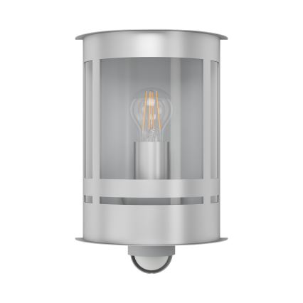 Eglo - Вуличний настінний світильник з датчиком 1xE27/60W/230V IP44