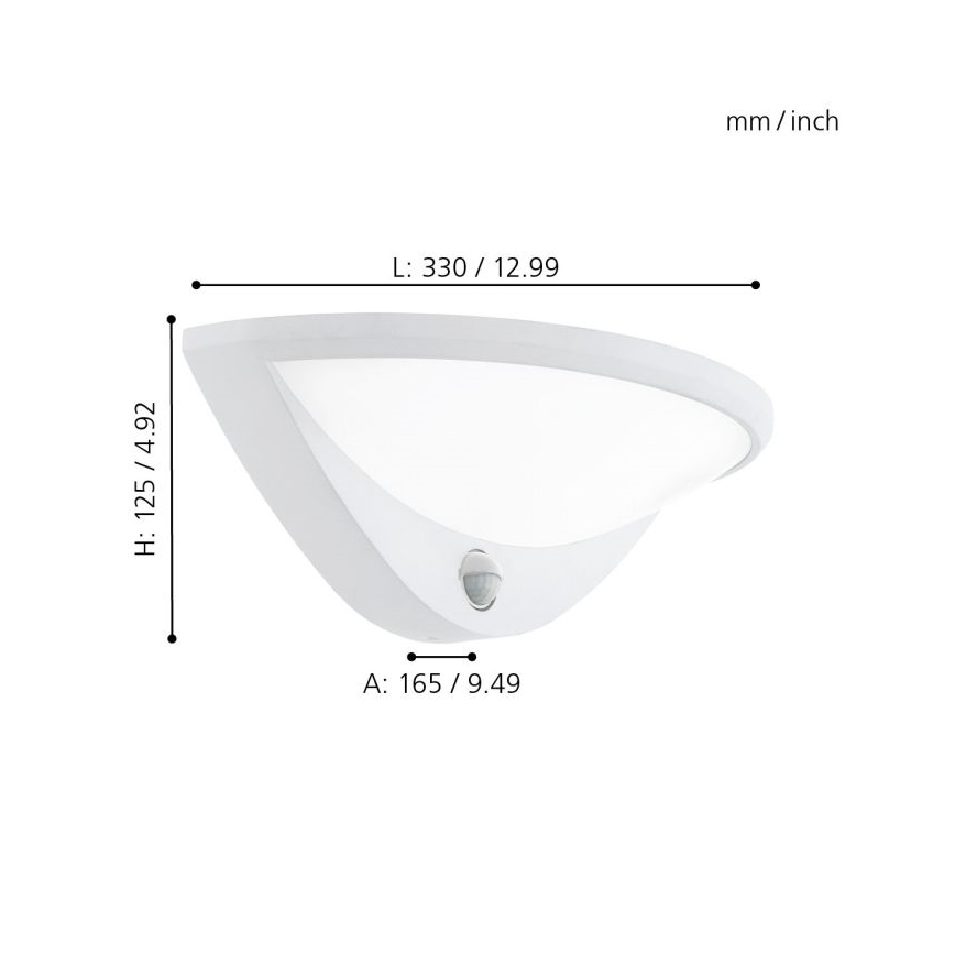 Eglo - Вуличний світлодіодний світильник з датчиком 1xLED/9,3W/230V IP44