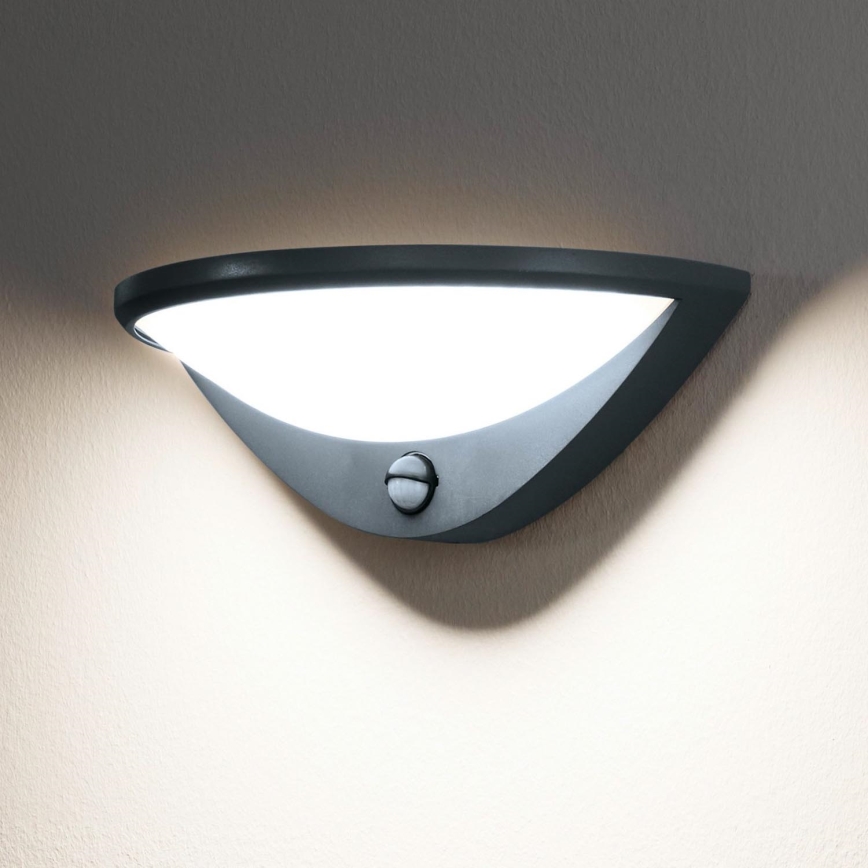 Eglo 97312 - Вуличний світлодіодний настінний світильник з датчиком BELCREDA LED/9,3W/230V IP44