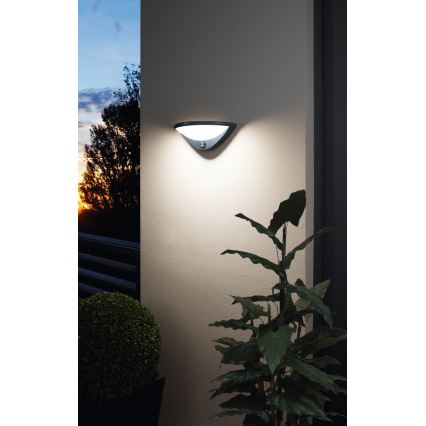 Eglo 97312 - Вуличний світлодіодний настінний світильник з датчиком BELCREDA LED/9,3W/230V IP44
