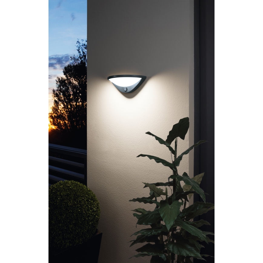 Eglo 97312 - Вуличний світлодіодний настінний світильник з датчиком BELCREDA LED/9,3W/230V IP44