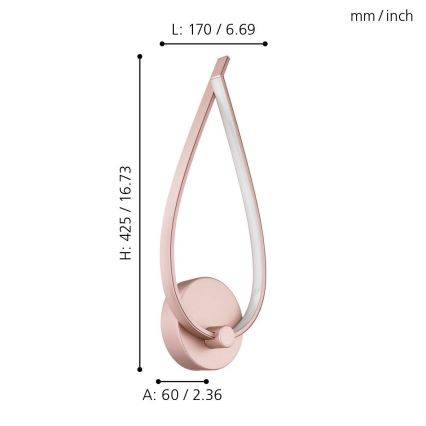 Eglo - LED настенный светильник LED/11 Вт/230 В