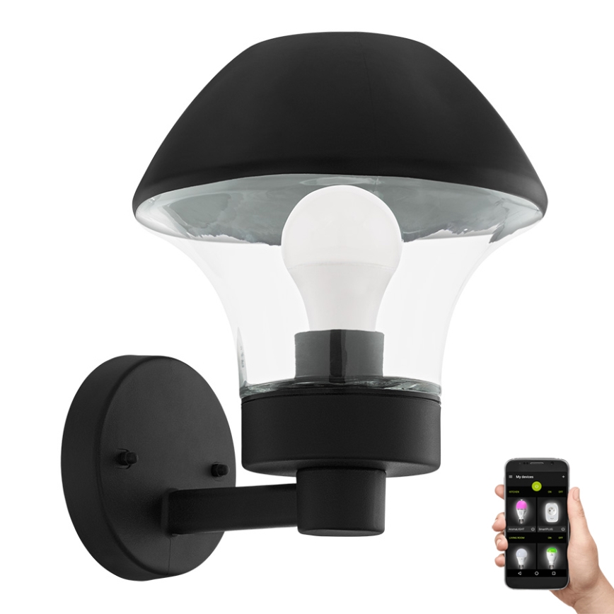 Eglo 97446 - LED з регульованою яскравістю Зовнішній настінний світильник VERLUCCA-C 1xE27/9W/230V IP44 Bluetooth