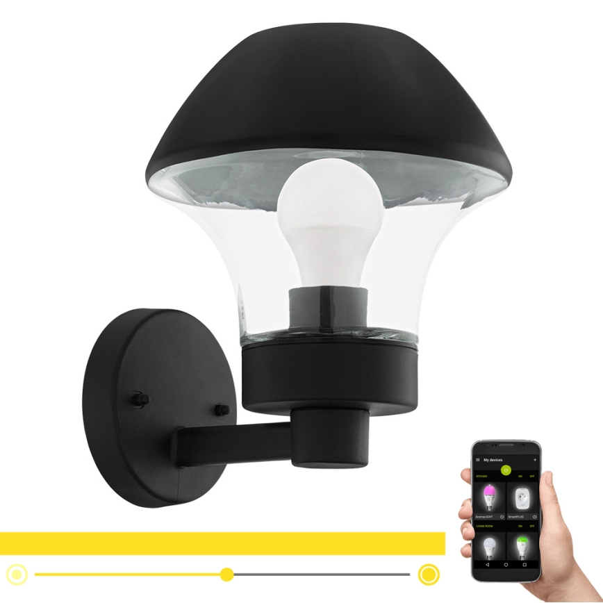 Eglo 97446 - LED з регульованою яскравістю Зовнішній настінний світильник VERLUCCA-C 1xE27/9W/230V IP44 Bluetooth