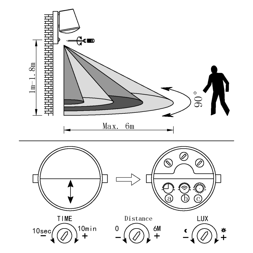 Eglo 97453 - Наружный настенный светильник с датчиком CALDIERO 1xE27/10W/230V IP44