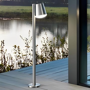 Eglo 97485 - диммируемый светодиодный уличный светильник CALDIERO-C 1xE27/9W/230V матовый хром IP44