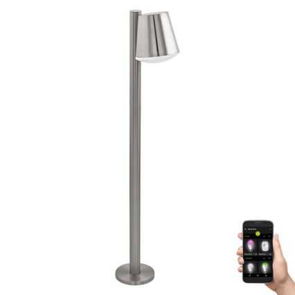 Eglo - Светодиодный RGB уличный светильник с диммером CALDIERO-C 1xE27/9W/230V IP44 матовый/хром