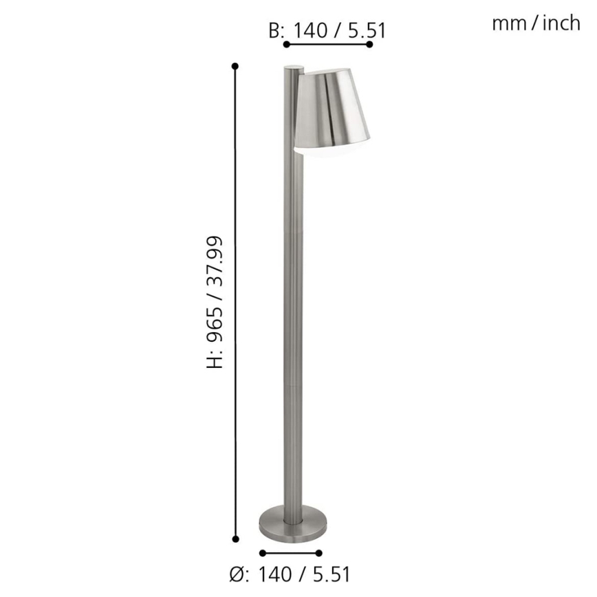 Eglo - Светодиодный RGB уличный светильник с диммером CALDIERO-C 1xE27/9W/230V IP44 матовый/хром
