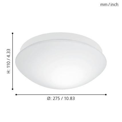 Eglo - Светильник для ванной комнаты с датчиком 1xE27/20W/230V IP44