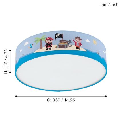 Eglo - Детский потолочный светильник 2xE27/40W/230V