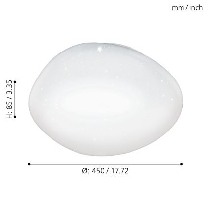 Eglo - Світлодіодний стельовий світильник з регульованою яскравістю LED/21W/230V
