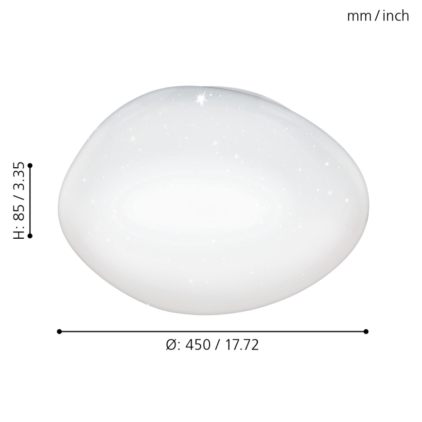 Eglo - Світлодіодний стельовий світильник з регульованою яскравістю LED/21W/230V