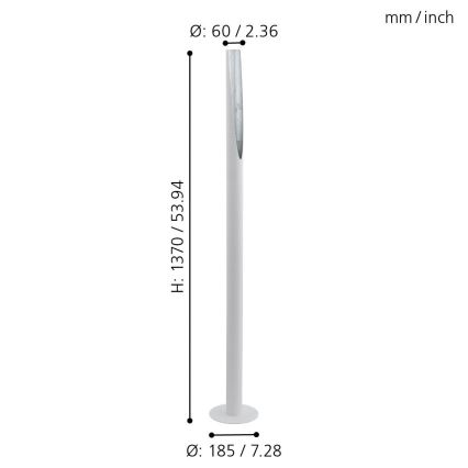 Eglo - Світлодіодний торшер 1xGU10/4,5W/230V