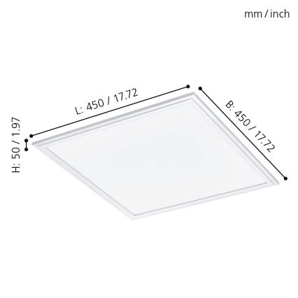 Eglo - LED RGB світильник з регулюванням яскравості SALOBRENA-C LED/24W/230V + пульт дистанційного керування